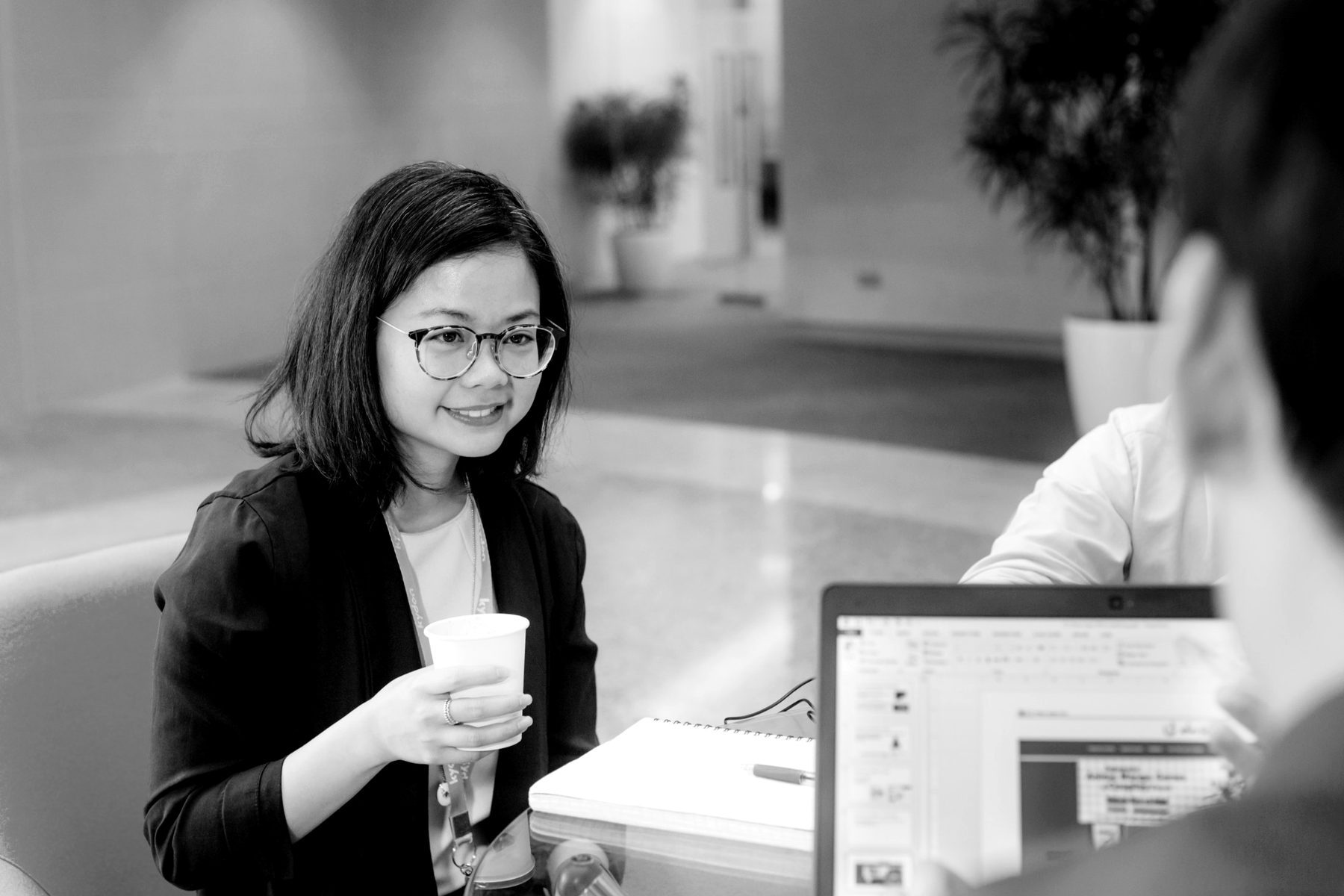 A Kydon operator in conversation with a client team
